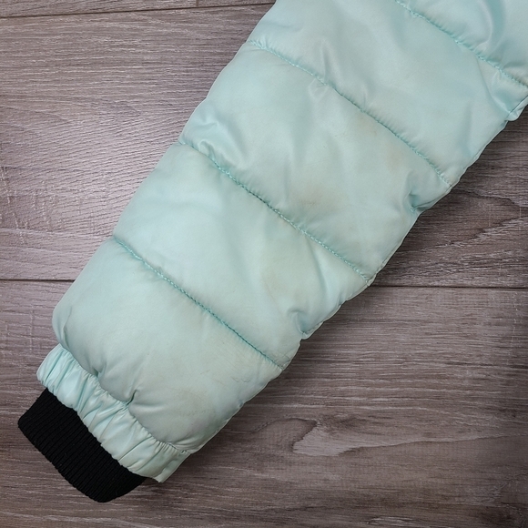 JUSTICE Girls' Teal Hooded Puffer Winter Coat Size 12 - Picture 13 of 16